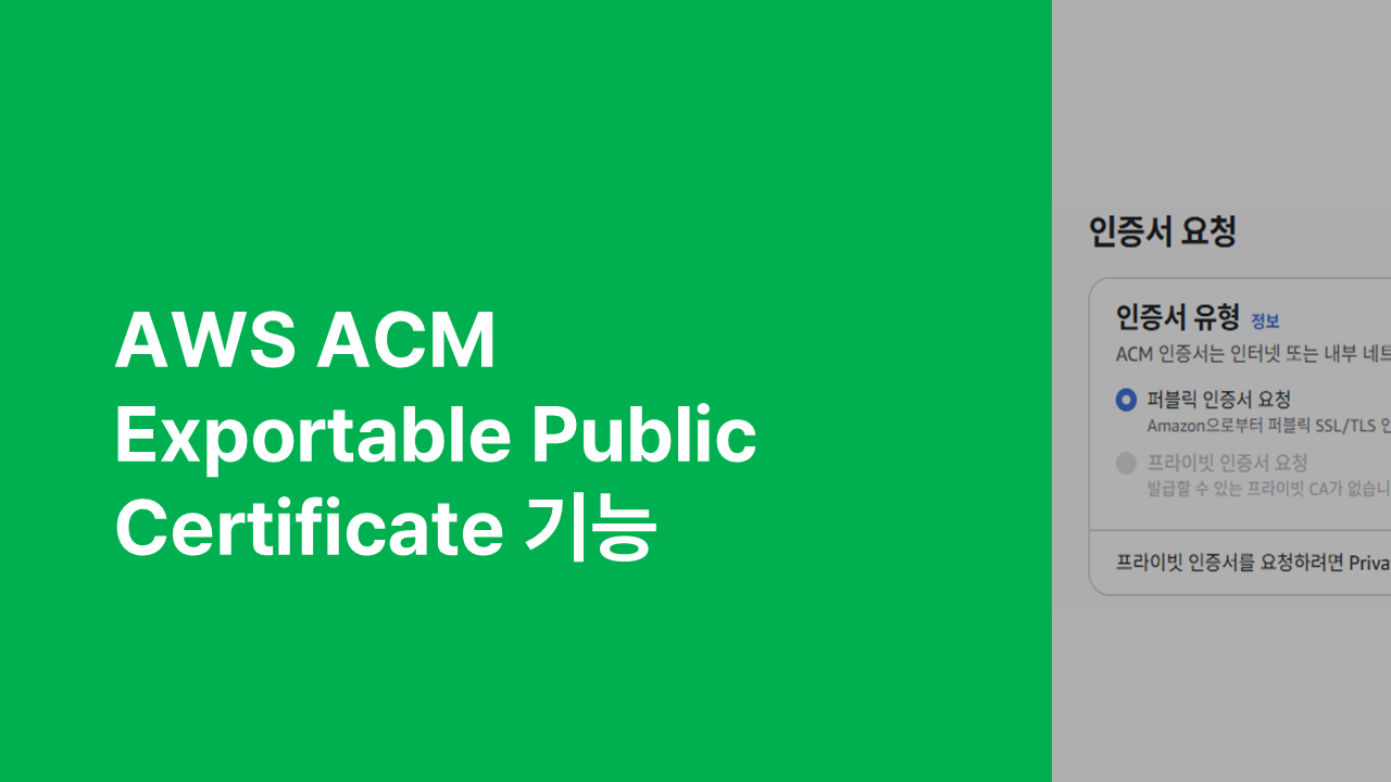 ACM Exportable Public Certificate 기능 섬네일