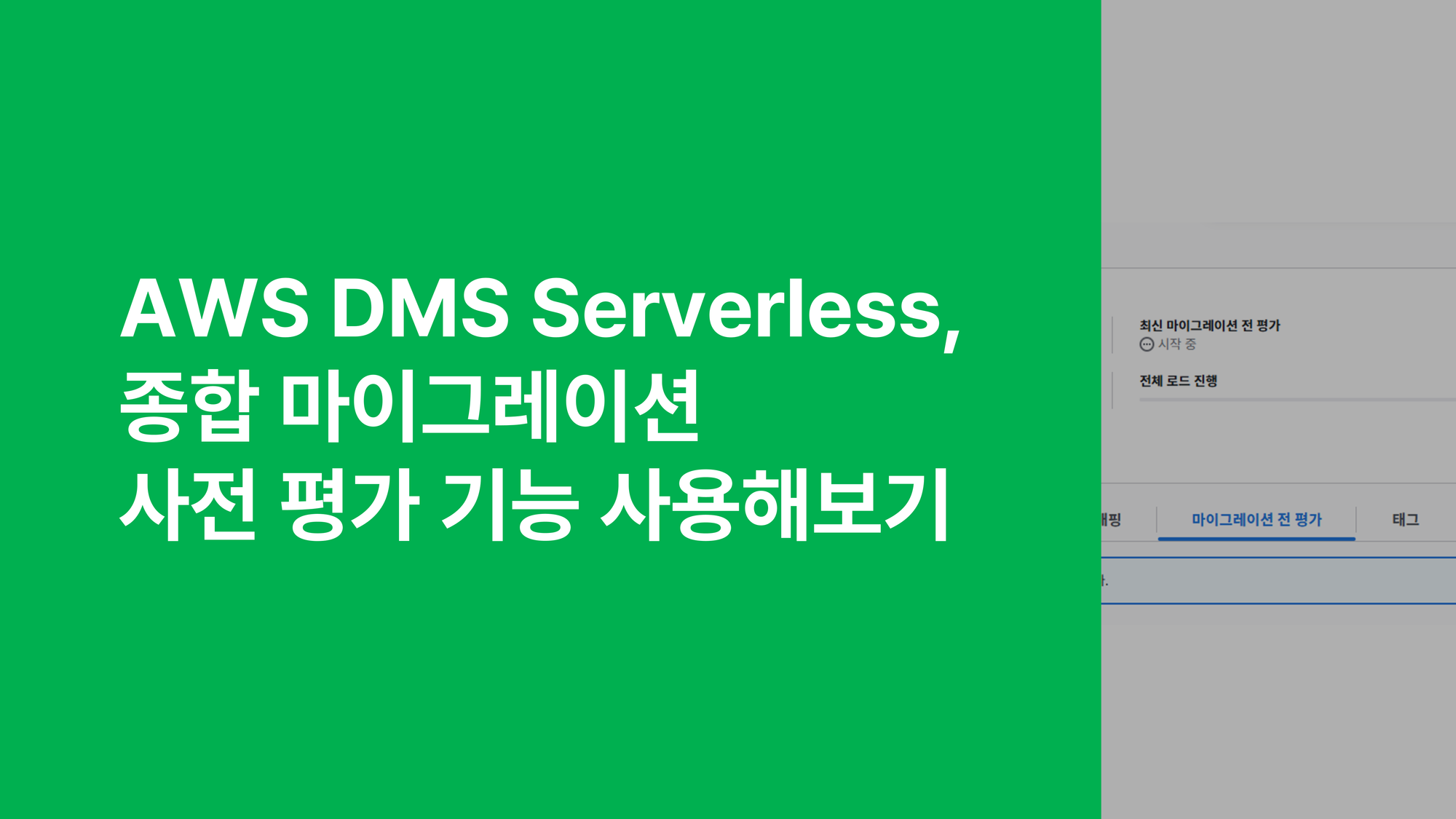 AWS DMS Serverless, 종합 마이그레이션 사전 평가 기능 사용해보기